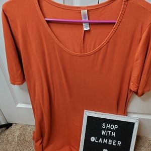 LuLaRoe Perfect T in burnt Orange Size XL